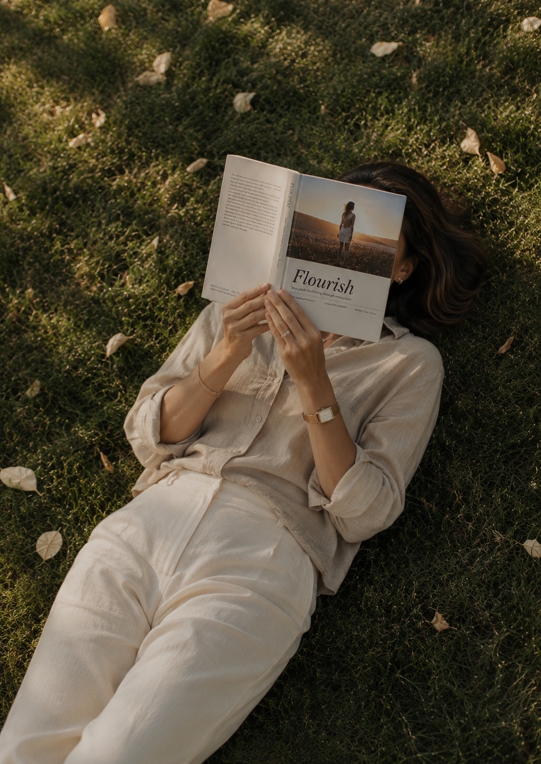 Woman reading Flourish