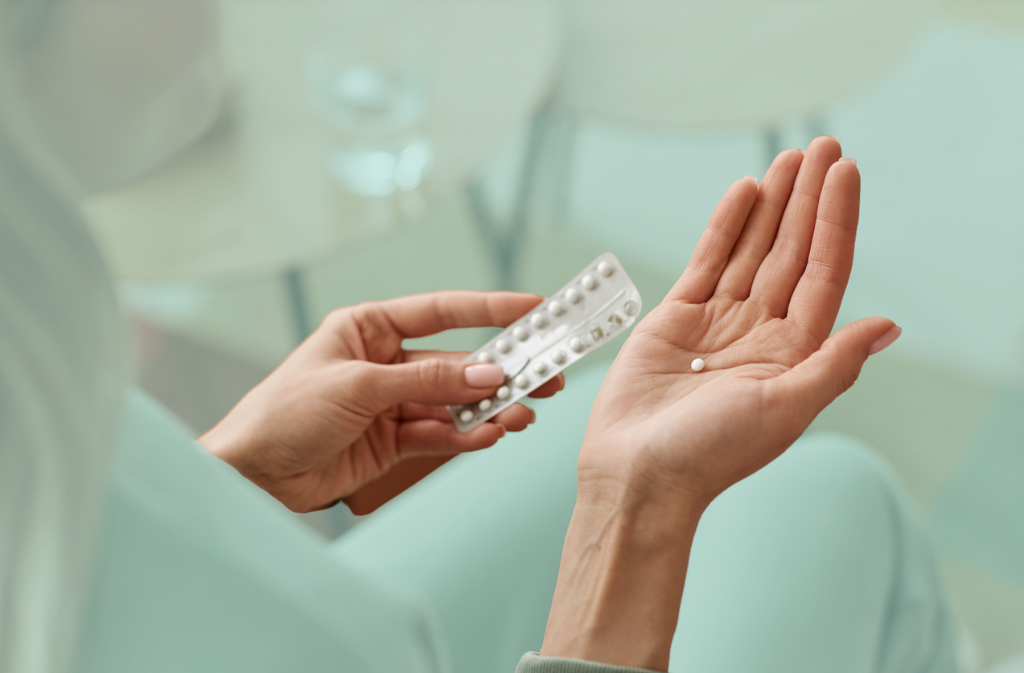 Contraceptive Pills on Hand