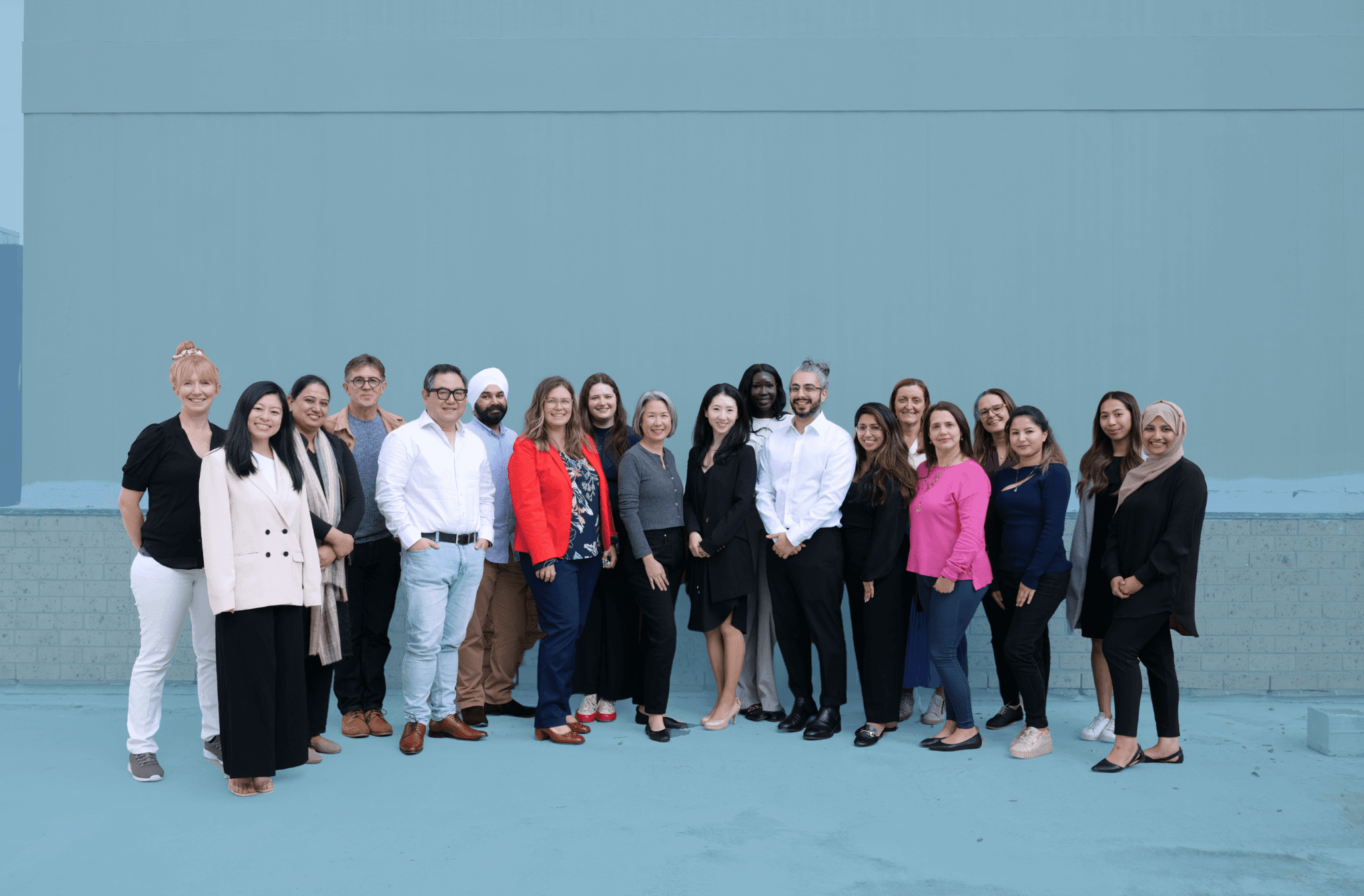 Emsee team photo skyblue filter