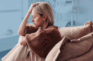 Menopausal woman feeling discomfort